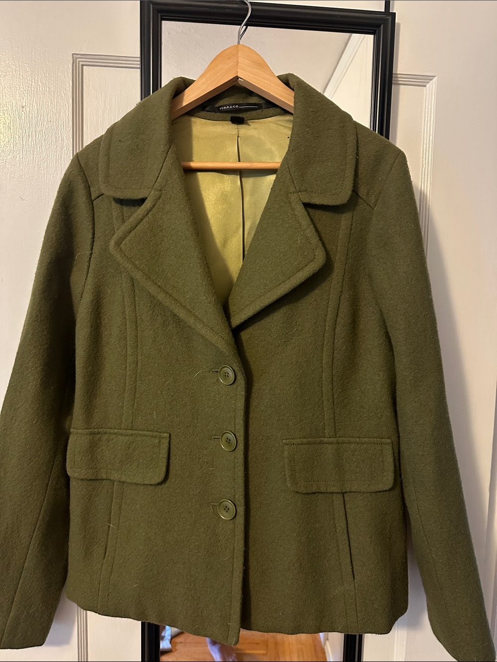 Isda & Co. Wool-Blend Women's Blazer Coat - Lightweight Tailored Jacket